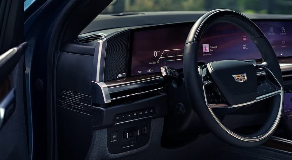 Black dash in a 2026 Cadillac Escalade.