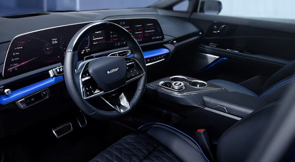 Black dash in a 2026 Cadillac OPTIQ.