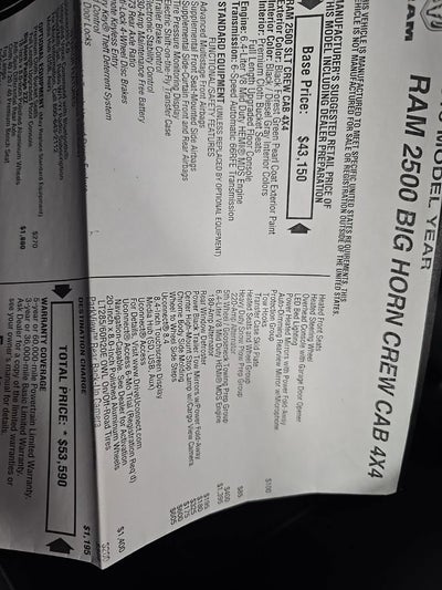 2016 RAM 2500 Big Horn