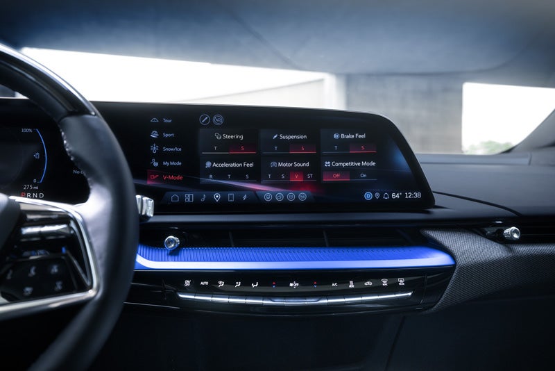 The 2026 OPTIQ-V Display Screen Displaying the V-Mode Settings | Snell Motors in Mankato MN